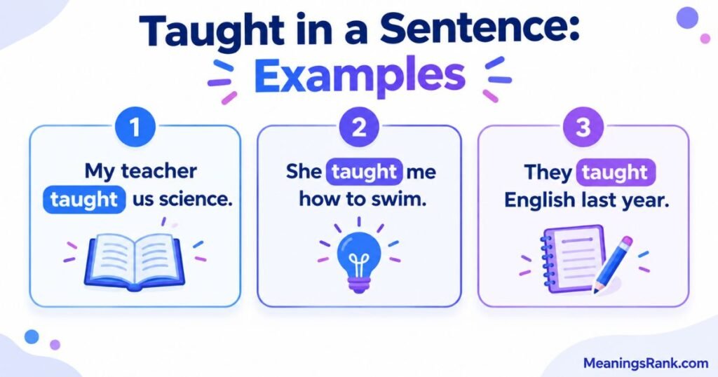 How to Use Taught in a Sentence Examples
