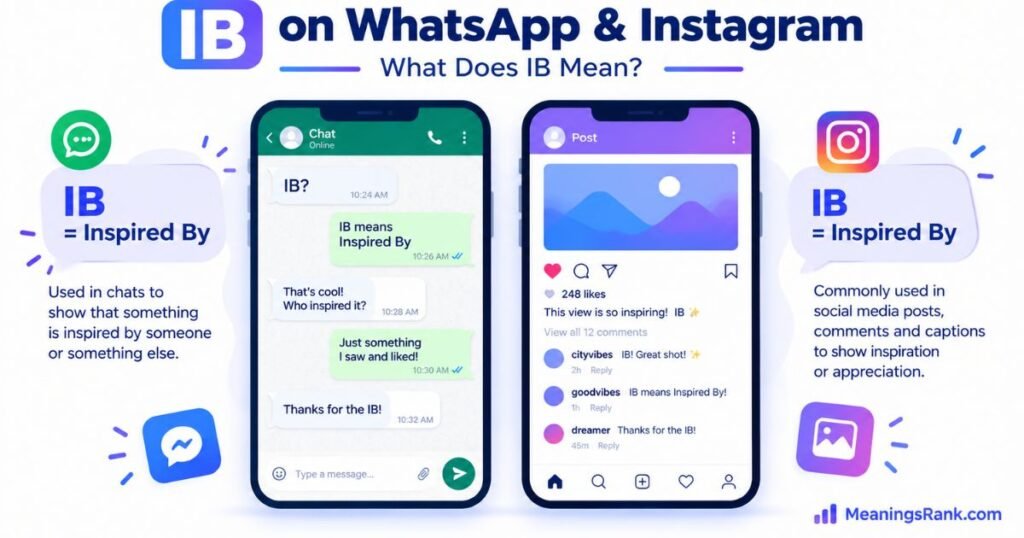 IB on Whatsapp & Instagram