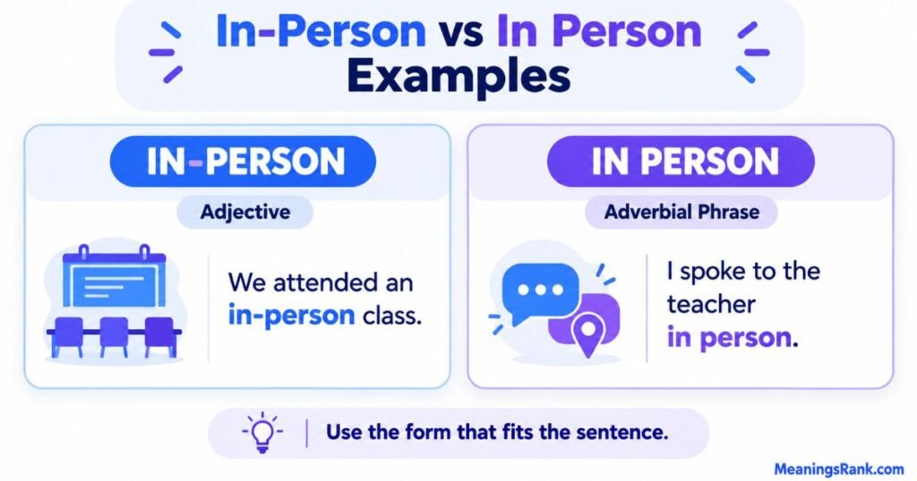 In-Person vs In Person Examples