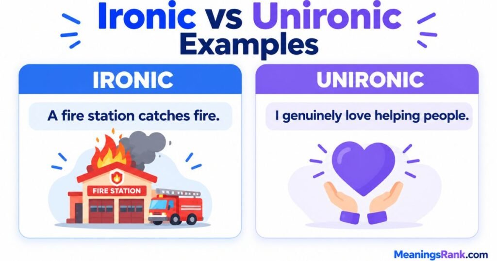 Ironic vs Unironic Examples