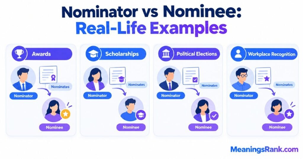 Nominator vs Nominee Examples in Real-Life Situations