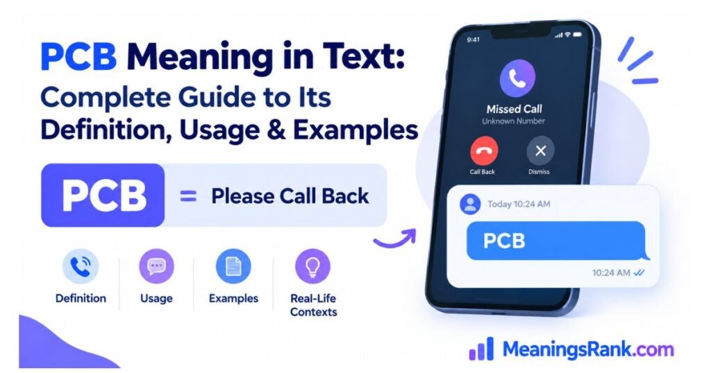 PCB Meaning in Text: Complete Guide to Its Definition, Usage & Examples