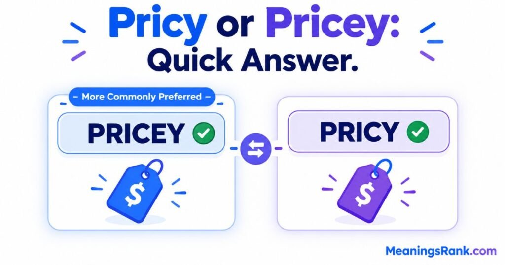 Pricy vs Pricey Quick Answer