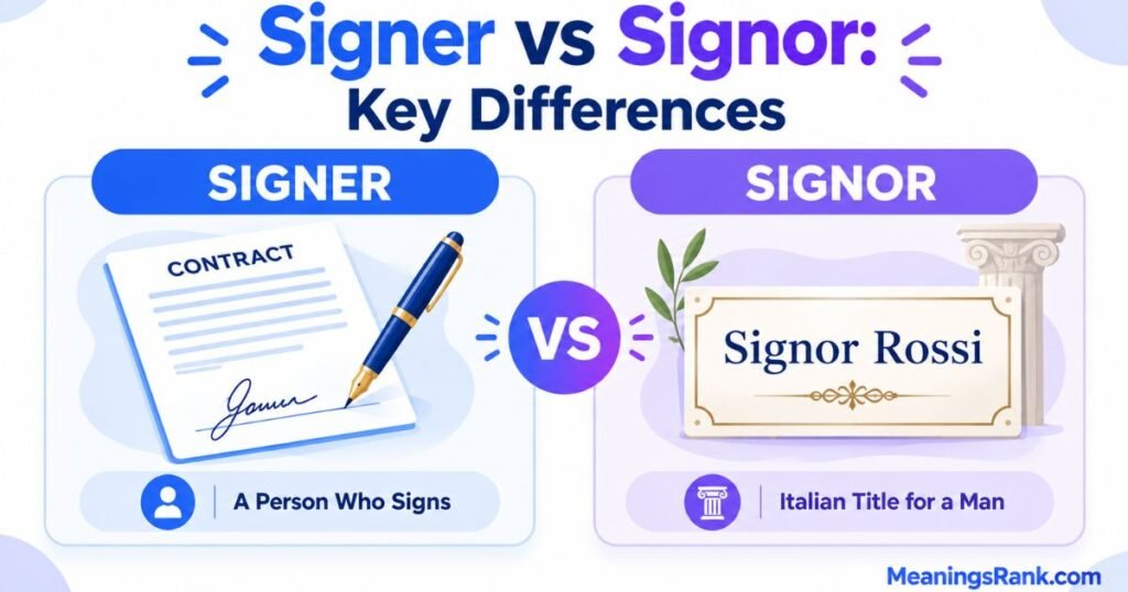 Signer vs Signor Key Differences