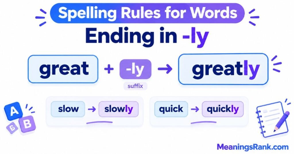 Spelling Rules for Words Ending in -ly