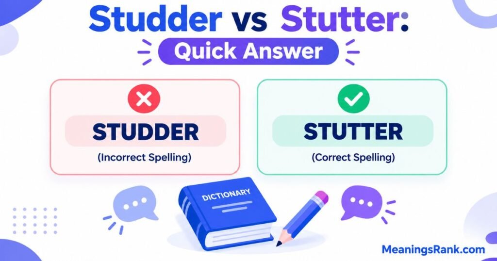 Studder vs Stutter Quick Answer