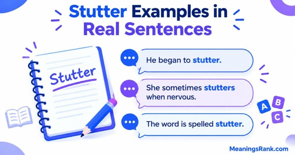 Stutter Examples in Real Sentences