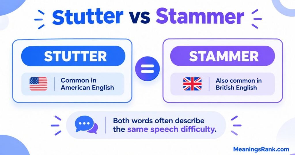 Stutter vs Stammer