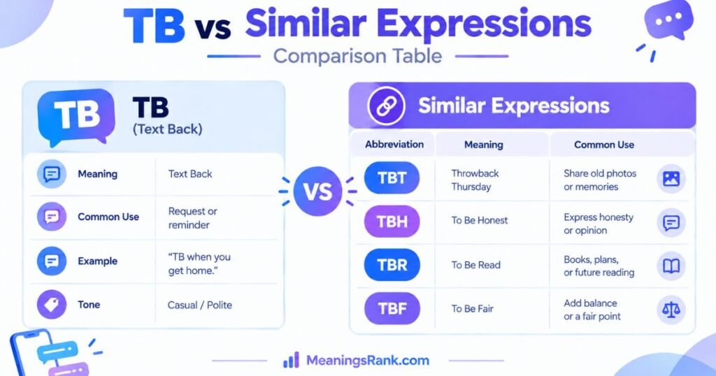 TB vs Similar Expressions