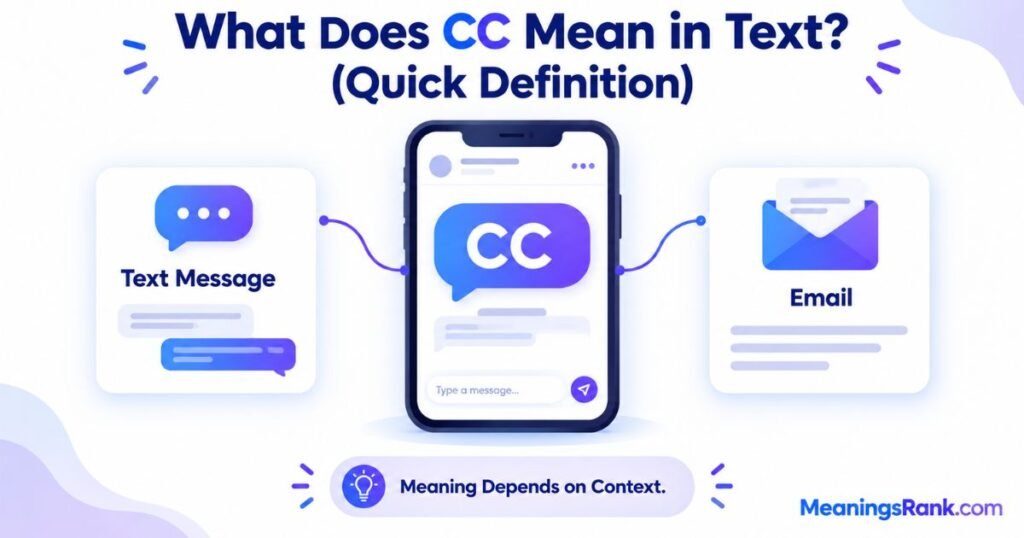 What Does CC Mean in Text