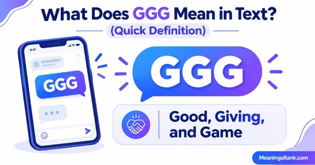 What Does GGG Mean in Text