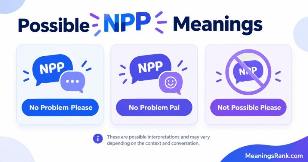 What Does NPP Stand For Common Meanings Explained