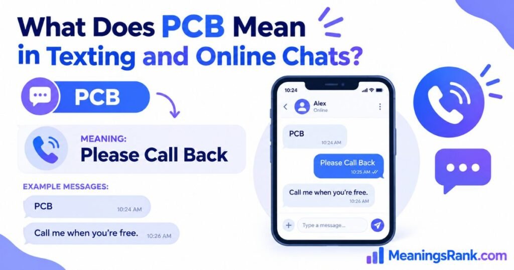 What Does PCB Mean in Texting and Online Chats