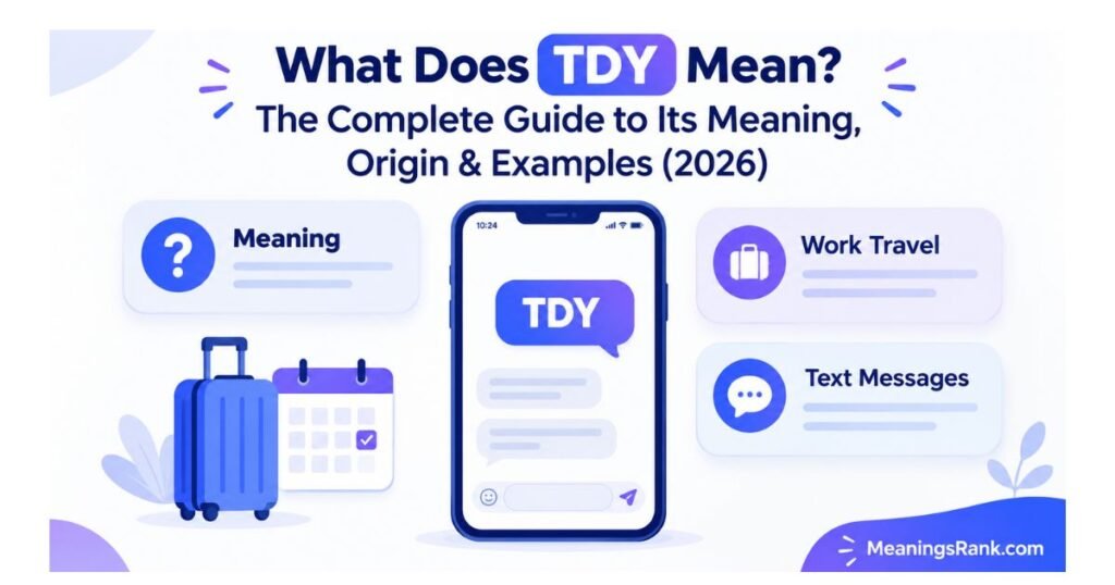 What Does TDY Mean? The Complete Guide to Its Meaning, Origin & Examples (2026)