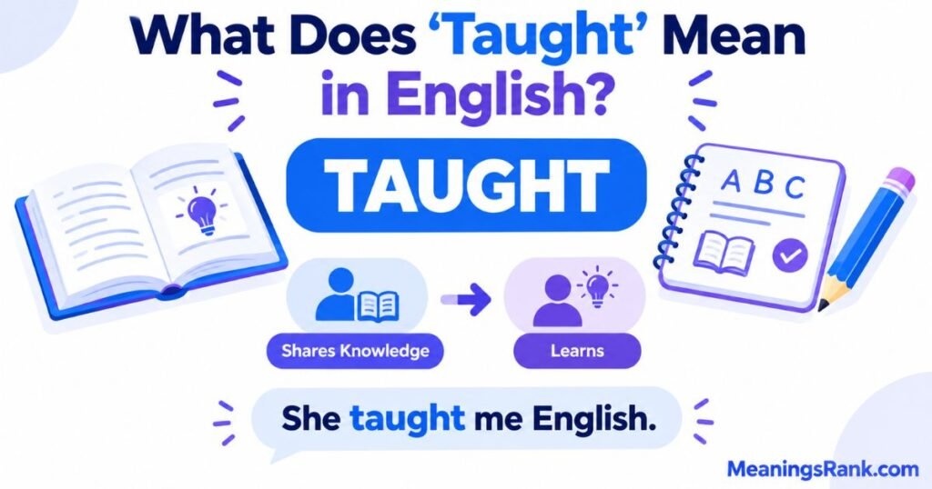 What Does “Taught” Mean in English